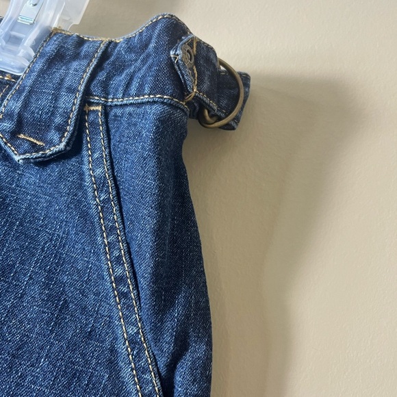 Y2K Utility Denim Skirt 10 V Cargo Pockets Zip Detail Vintage Streetwear Retro - Picture 5 of 10